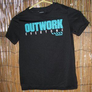 Reebok Black Short Sleeve T-Shirt (Kids: 8/10)